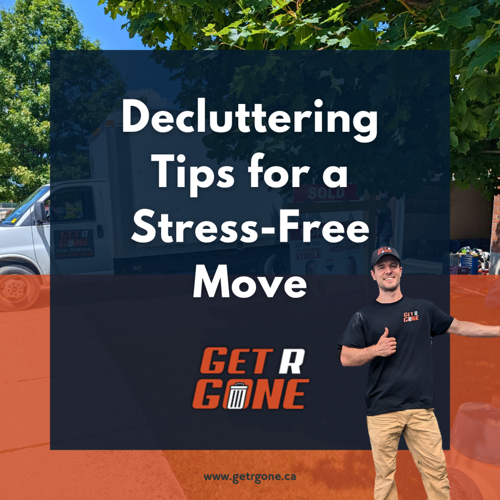 Decluttering tips for a stress free move title image