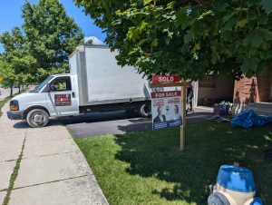 Recently sold house in London Ontario being decluttered by Get R Gone junk removal